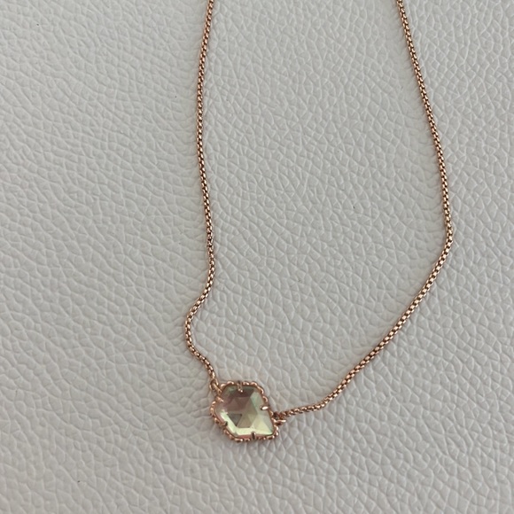 Kendra Scott Rose Gold Necklace with iridescent stone - Picture 2 of 3